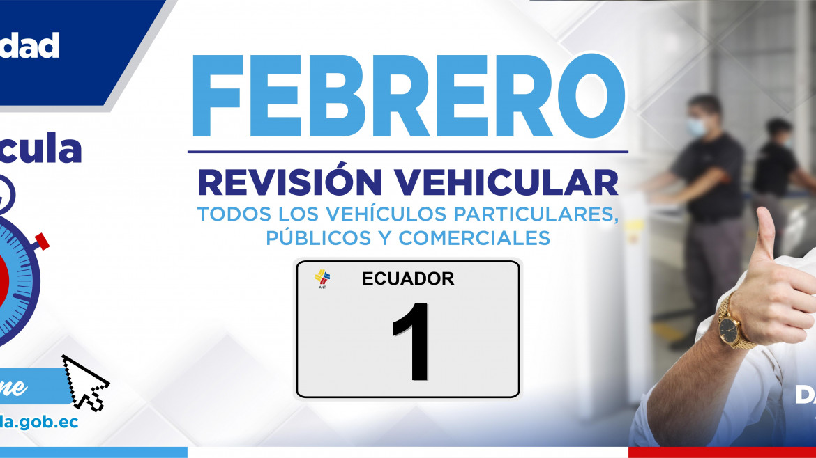 En febrero revisión vehicular a vehículos terminados en dígito 1.