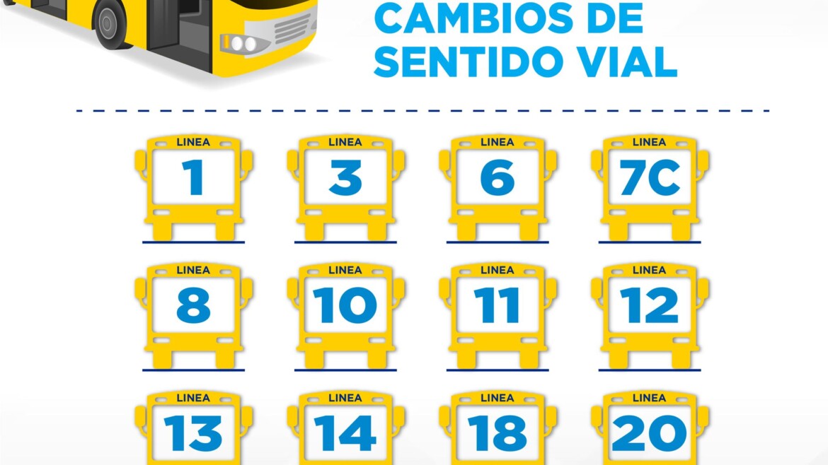 Modificaciones de rutas de los buses urbanos