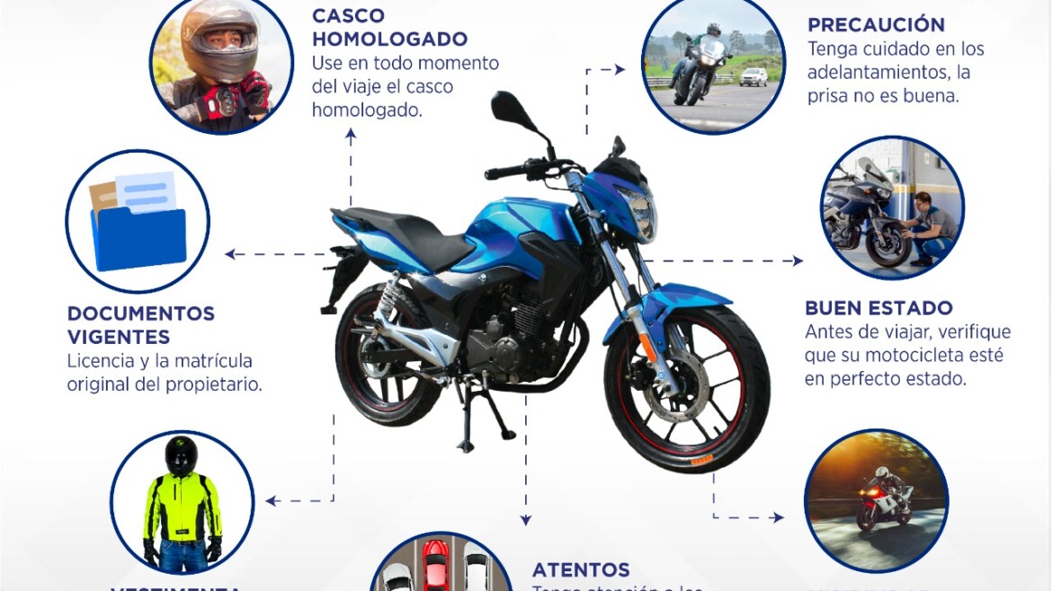 Viaja seguro en tu motocicleta.