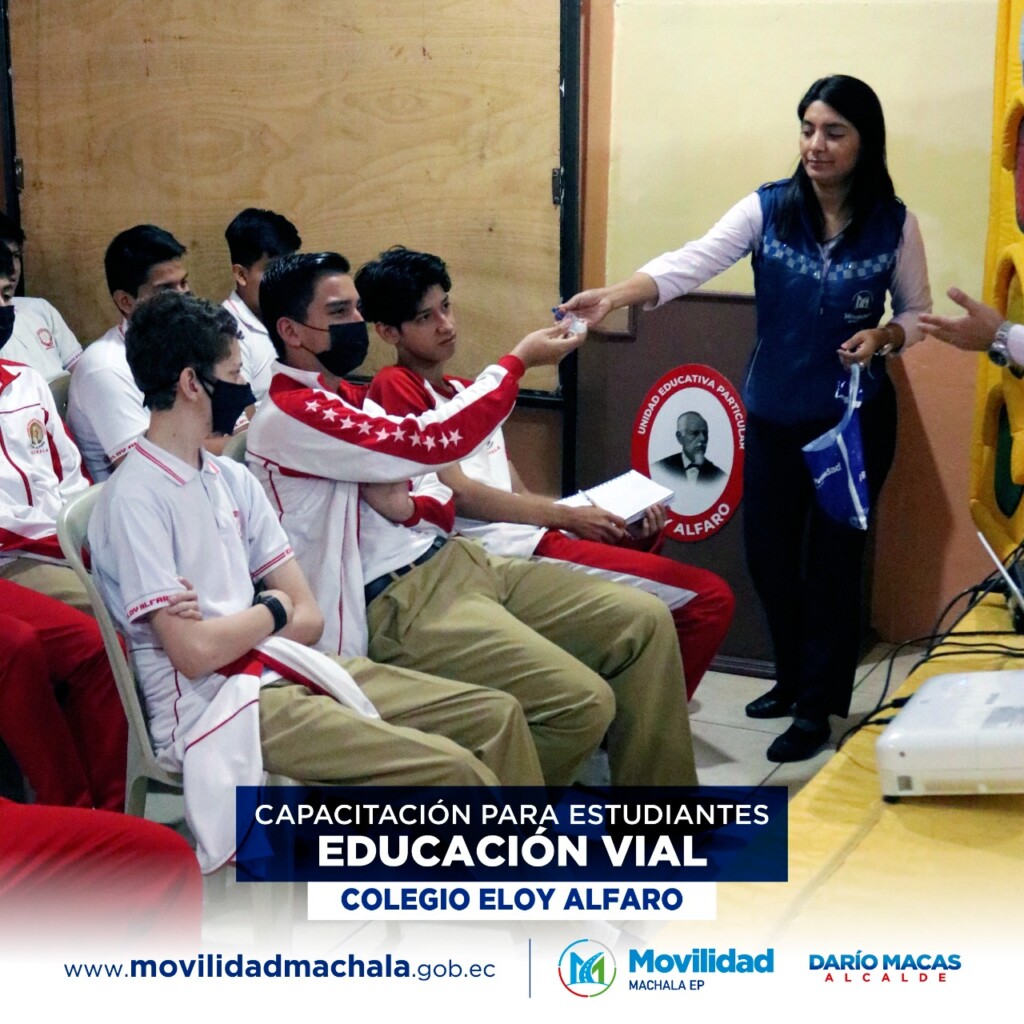 ¡LLEGAMOS A LA UNIDAD EDUCATIVA ELOY ALFARO! – Movilidad Machala EP
